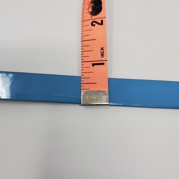 KENNETH COLE REACTION SET OF 2 SKINNY BELTS PEACOCK BLUE BLACK FLORAL WOMEN M - Picture 9 of 15